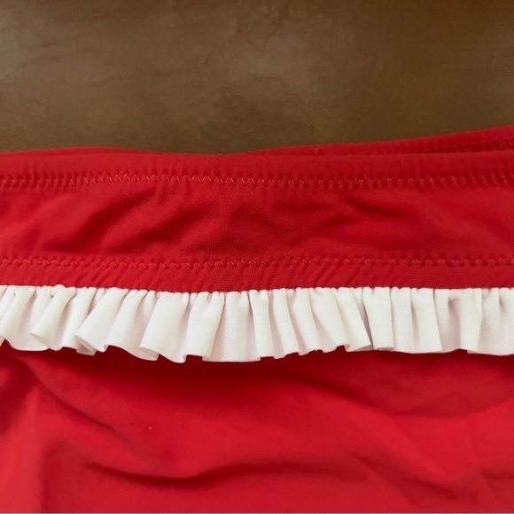Profile by Gottex Women’s Red White Ruffled Bikini Bottom Size 10 NWT - Picture 4 of 7